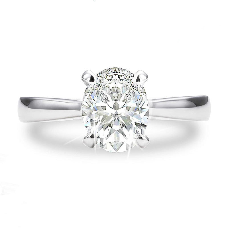 "Oval Cut" Moissanite Diamond Ring