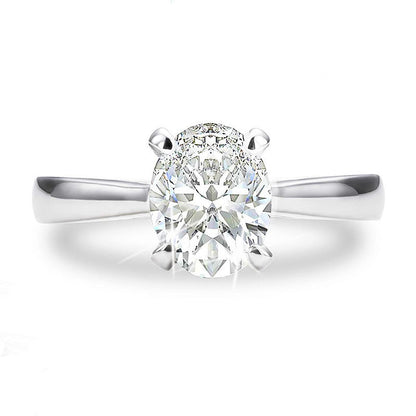 "Oval Cut" Moissanite Diamond Ring