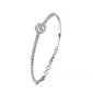 "Halo" Solid Bracelet Moissanite Diamond