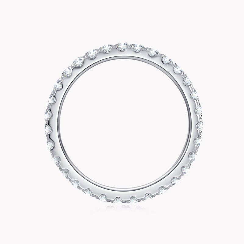 "Brilliant Eternity Band" 2 mm Moissanite Diamonds Ring