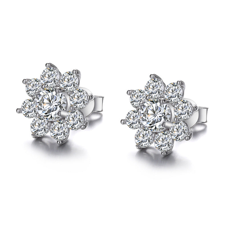 "Snowflake" 1 Carat Moissanite Diamond Earrings