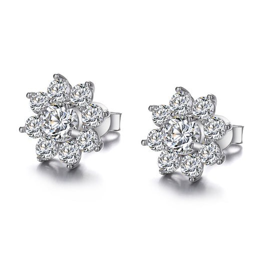 "Snowflake" 1 Carat Moissanite Diamond Earrings